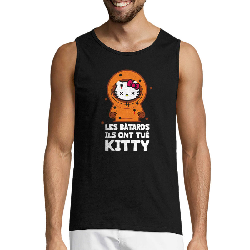 Débardeur homme noir Ils ont tué Kitty (Baxt,Détournements,Humour)