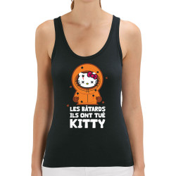 Débardeur femme coton bio noir Ils ont tué Kitty (Baxt,Détournements,Humour)