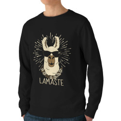 Sweat homme bio col rond noir Lamaste (Animaux,Humour)