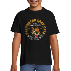 T-shirt enfant noir WDC - 40th Anniversary (Washington Dead Cats,Chats)