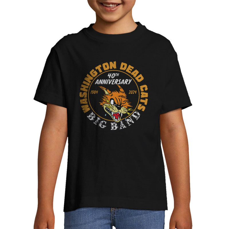 T-shirt enfant noir WDC - 40th Anniversary (Washington Dead Cats,Chats)