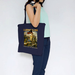 Sac shopping en toile bleu marine Louise sur les barricades (Ludwig Von 88,Rock & Punk)