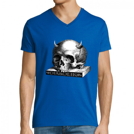 T-shirt homme col V "Skull...