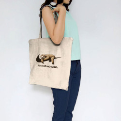Sac shopping en toile naturel Just Do Nothing Paresseux (Gondrax,Animaux,Humour,Paresse)
