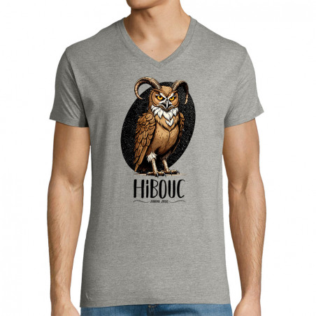 T-shirt homme col V "Hibouc"