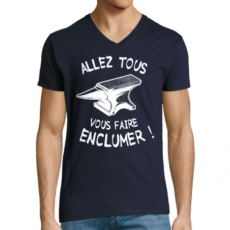 T-shirt homme col V "Allez...