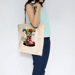 Sac shopping en toile naturel Mario Cat (Gondrax,Jeux Vidéo / Geek,Animaux,Chats)