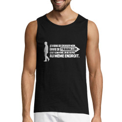 Débardeur homme noir Mon envie de travailler (Gondrax,Humour,Slogans Débiles)