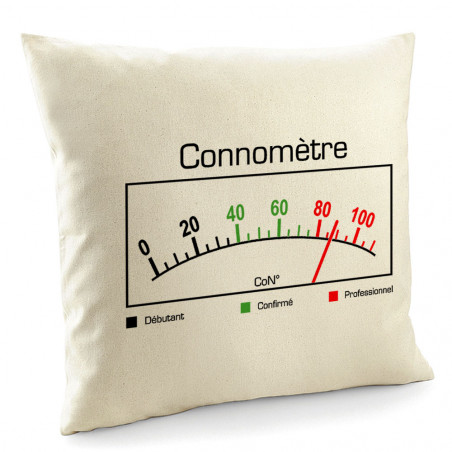 Coussin "Connomètre"