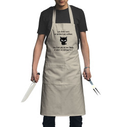 Tablier unisexe corde Chats noirs (Gondrax,Animaux,Chats,Humour)
