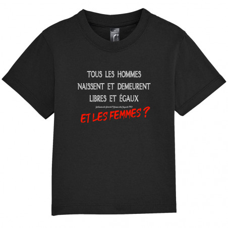T-shirt bébé "Libres et égaux"