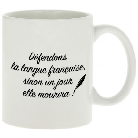 Mug "Défendons la langue...