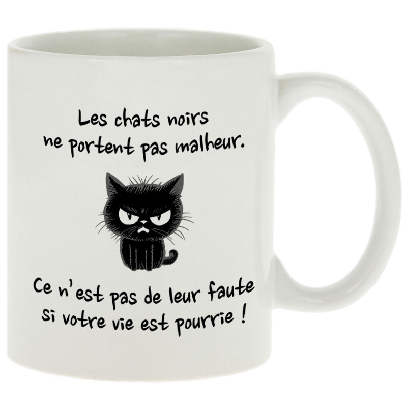 Mug blanc Chats noirs (Gondrax,Animaux,Chats,Humour)