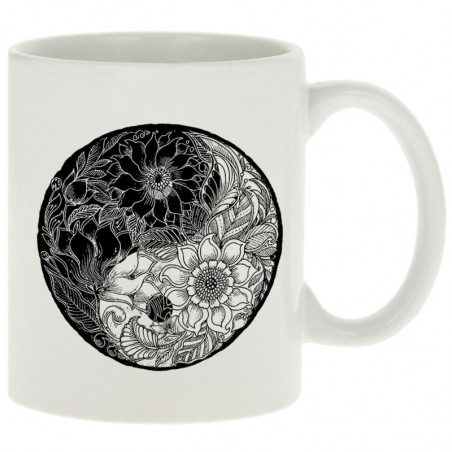 Mug "Ying Yang Flower"