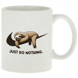 Mug blanc Just Do Nothing Paresseux (Gondrax,Animaux,Humour,Paresse)