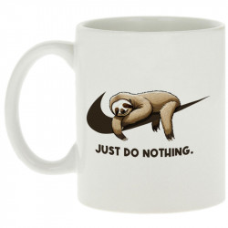 Mug blanc Just Do Nothing Paresseux (Gondrax,Animaux,Humour,Paresse)