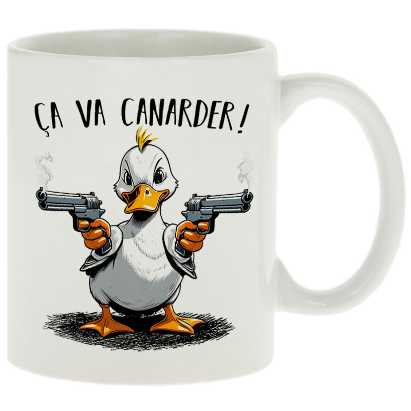Mug blanc Ca va canarder (Gondrax,Animaux,Humour)