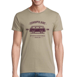 T-shirt homme coton bio kaki Combipolaire (Baxt,Humour)