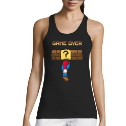 Débardeur femme noir Mario Game Over (Le Duc,Jeux Vidéo / Geek)