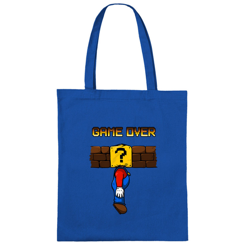 Sac shopping en toile bleu royal Mario Game Over (Le Duc,Jeux Vidéo / Geek)