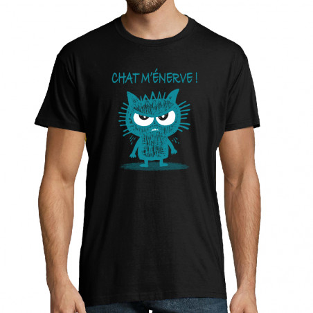 T-shirt homme "Chat m'énerve"