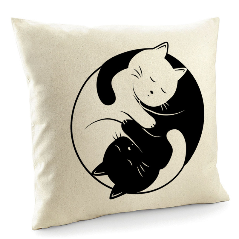 Coussin naturel Yin Yang Cat (Le Duc,Animaux,Chats)