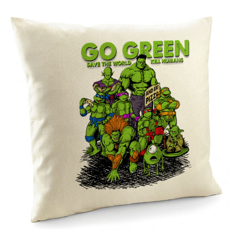 Coussin "Go Green Heros"