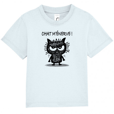 T-shirt bébé "Chat m'énerve"