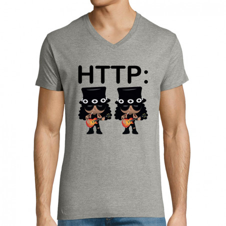 T-shirt homme col V "HTTP...