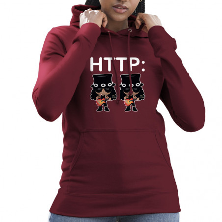 Sweat femme à capuche "HTTP...