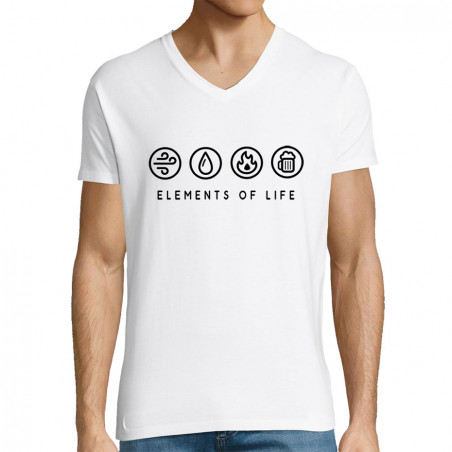 T-shirt homme col V...