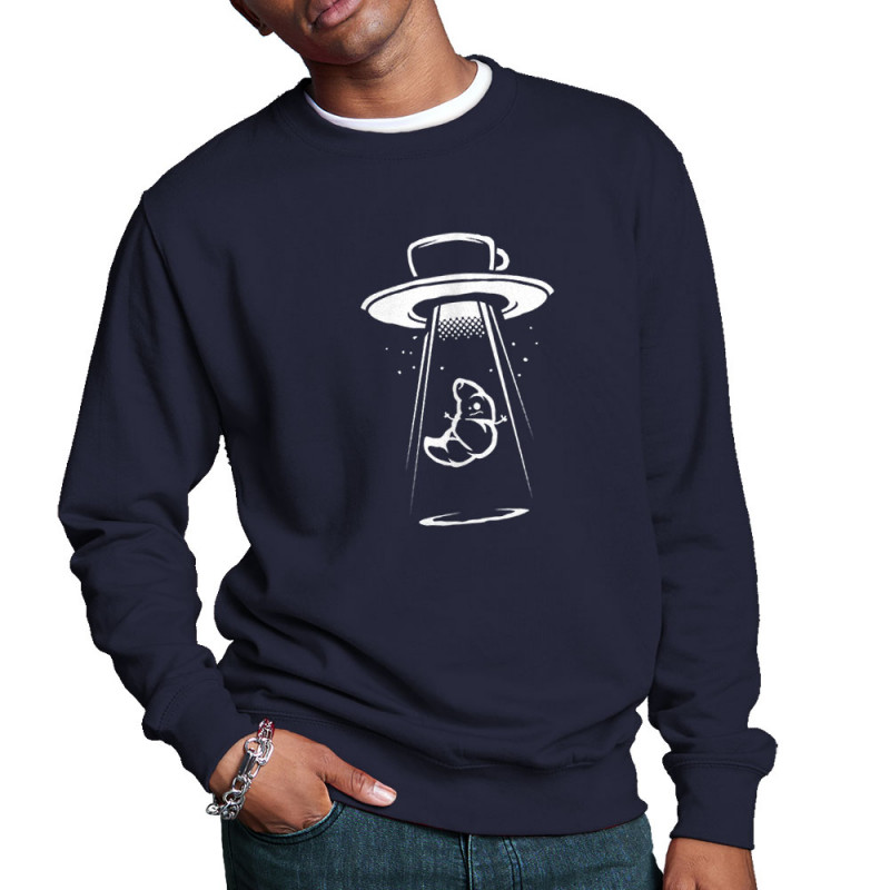 Sweat homme col rond bleu marine Ovni Café (Skurg,Fruits & Légumes)