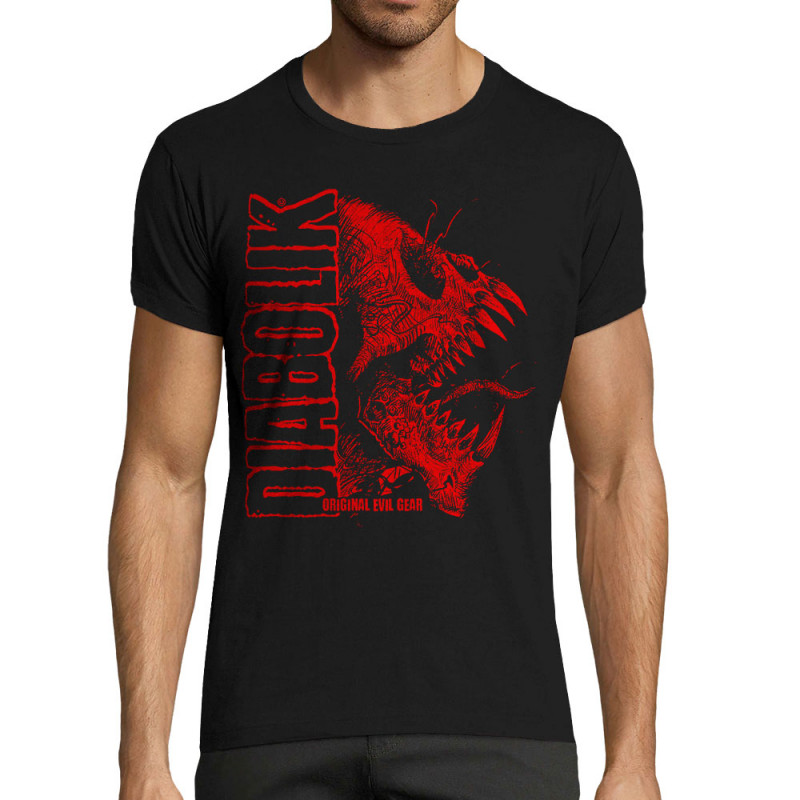 T-shirt homme fit noir Devil Monster (Gondrax,Diabolik,Têtes de morts)