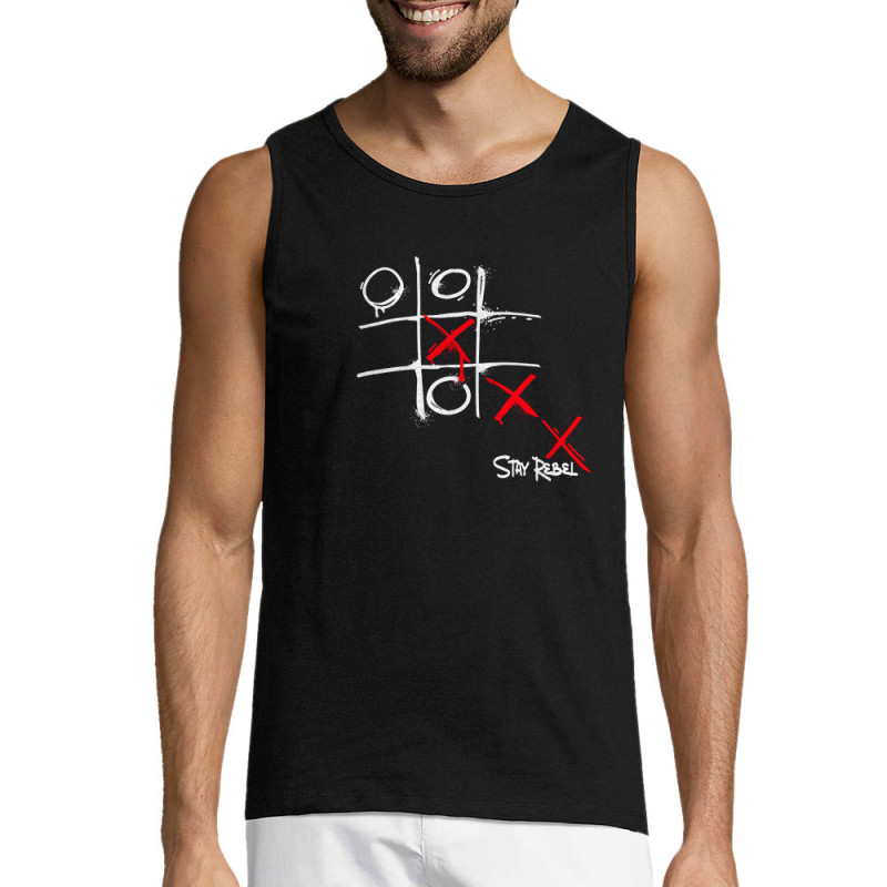 Débardeur homme noir Stay Rebel Morpion (Gondrax,Humour)