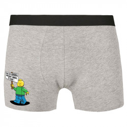 Caleçon boxer homme gris chiné Libres et Légo (Humour,Slogans Débiles,Gondrax)