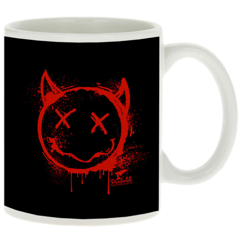 Mug blanc Evil Smiley (Gondrax,Têtes de morts,Diabolik)