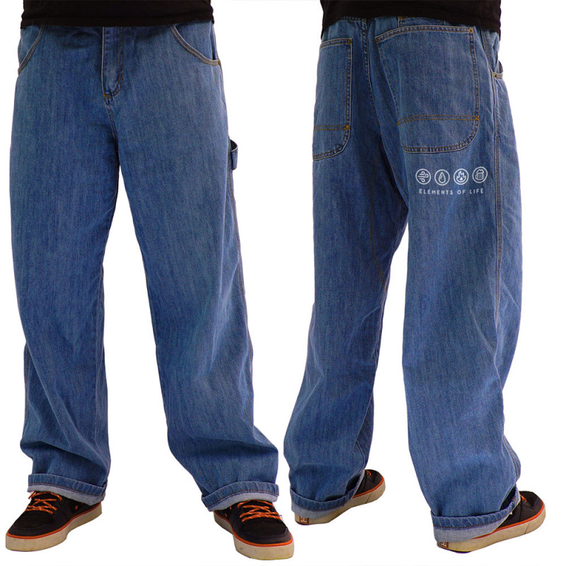 Baggy denim bleu Elements of Life (Baxt,Alcool)