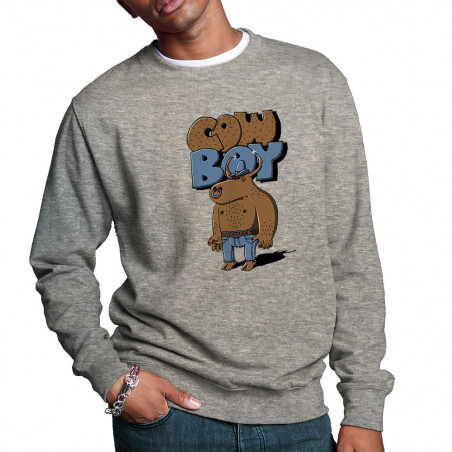 Sweat homme col rond "Cow Boy"