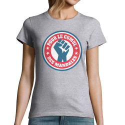 T-shirt femme gris chiné Le cumul des mandales (Andy,Humour,Slogans Débiles)