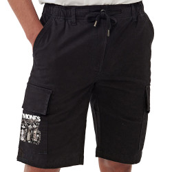 Short cargo homme noir Ratmones (Ramones) (Animaux,Détournements,Gondrax)