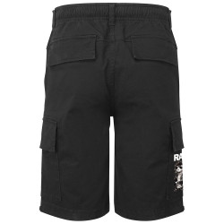 Short cargo homme noir Ratmones (Ramones) (Animaux,Détournements,Gondrax)
