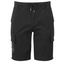 Short cargo homme noir Cheshire Cat (Animaux,Chats)