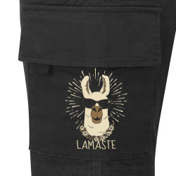 Short cargo homme noir Lamaste (Animaux,Humour)