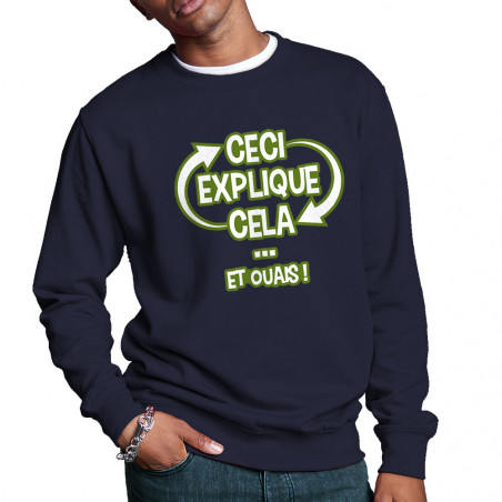 Sweat homme col rond "Ceci...
