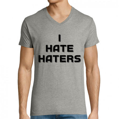 T-shirt homme col V "I Hate...