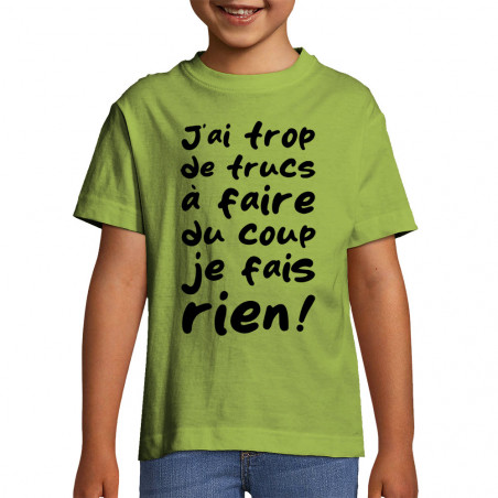 T-shirt enfant "Je fais rien"