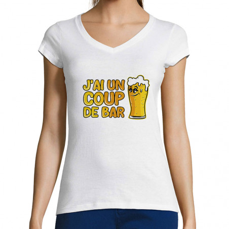 T-shirt femme col V "J'ai...