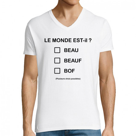 T-shirt homme col V "Le...