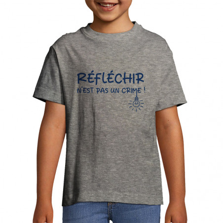 T-shirt enfant "Réfléchir...
