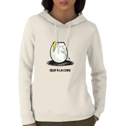 Sweat femme à capuche coton bio naturel Œuf à la coke (Gondrax,Fruits & Légumes,Humour)